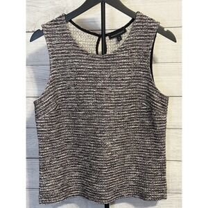 Banana Republic Womens Sleeveless Textured Knit Top Keyhole Back M